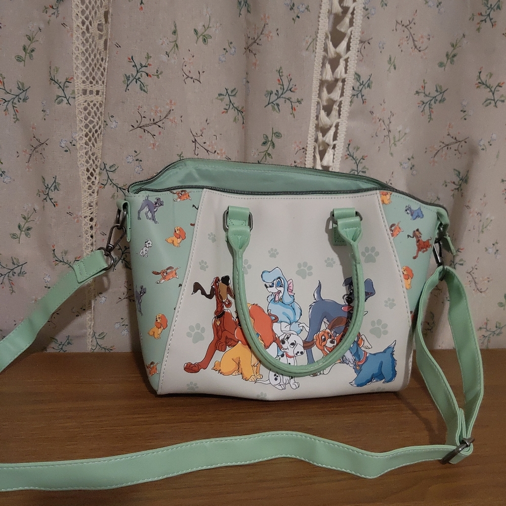 Loungefly Disney satchel dogs green